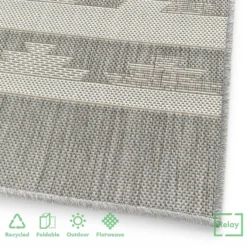 Recycled Diamond Rug - Grey - 60x230cm -Homebase Furniture Store 14015893 2065006088604311