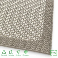 Relay Recycled Indoor/Outdoor Rug - Natural - 160x230cm -Homebase Furniture Store 14015908 7885006089693134