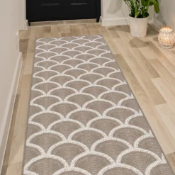 Relay Recycled Indoor/Outdoor Rug - Dark Natural - 60x230cm -Homebase Furniture Store 14015915 1545006092985307
