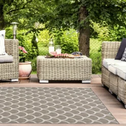 Relay Recycled Indoor/Outdoor Rug - Dark Natural - 160x230cm -Homebase Furniture Store 14015917 1005006094058788