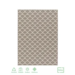 Relay Recycled Indoor/Outdoor Rug - Dark Natural - 160x230cm