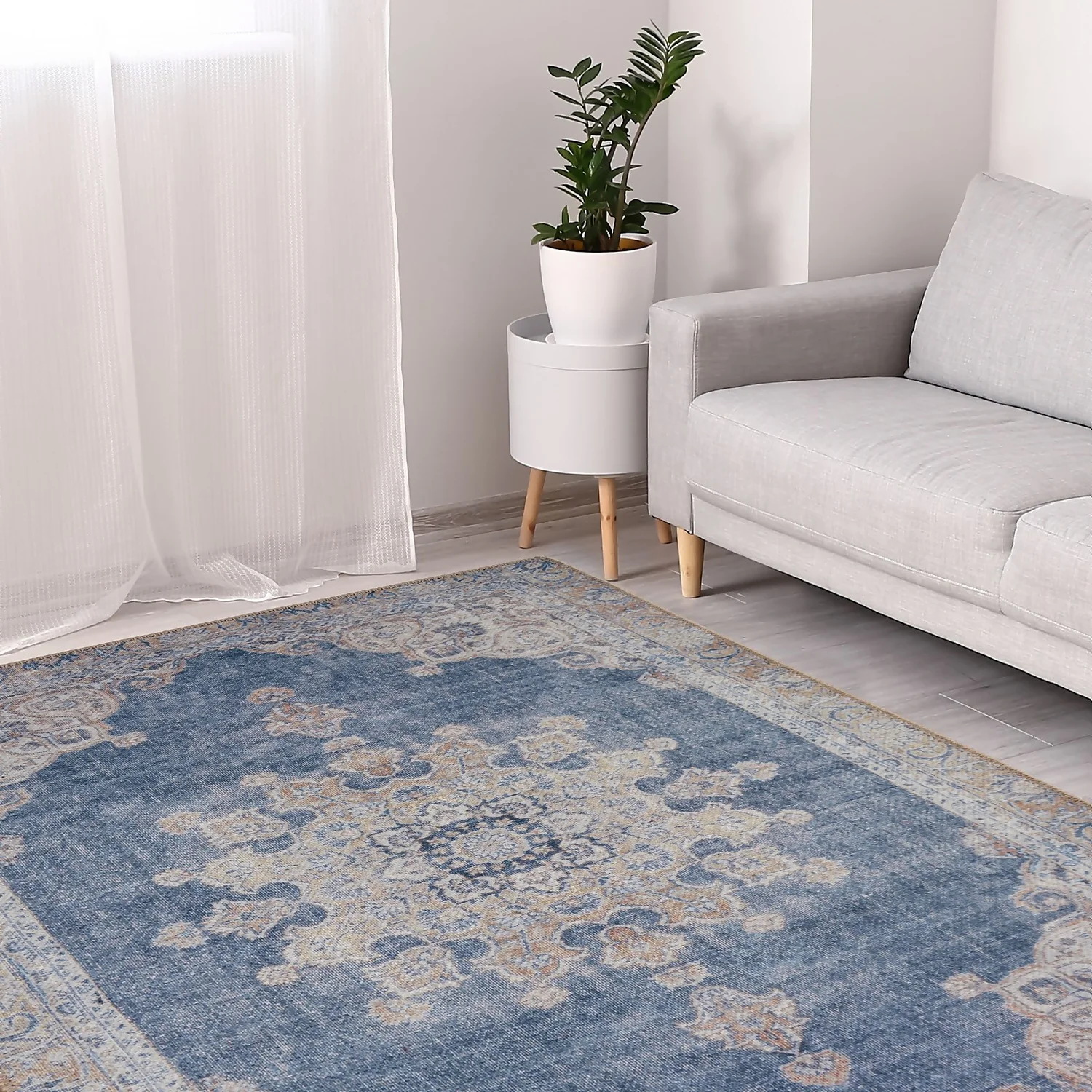 Opal Medallion Rug Navy 100x150cm 2 Opal Medallion Rug Navy 100x150cm - Image 2