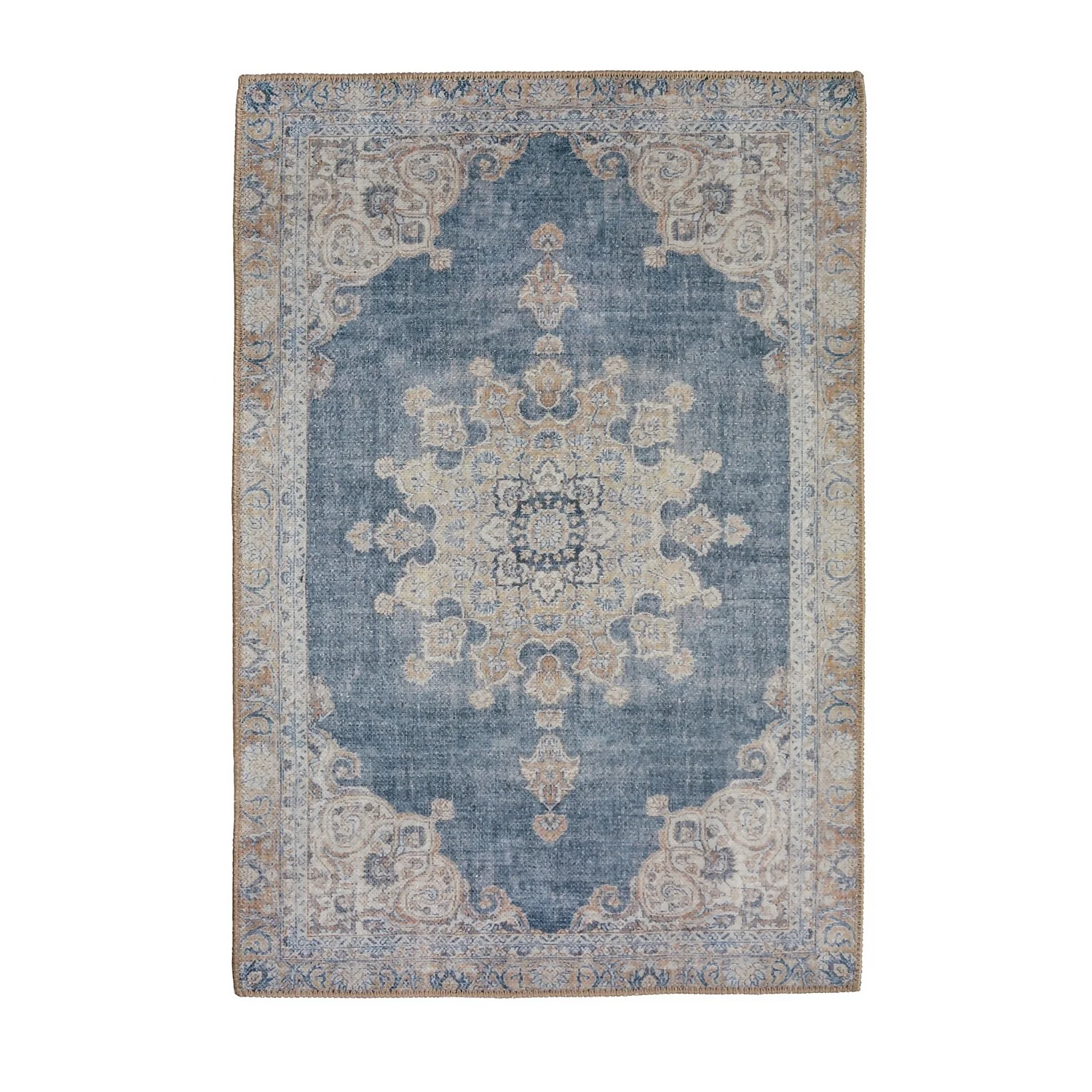Opal Medallion Rug Navy 100x150cm 1 Opal Medallion Rug Navy 100x150cm