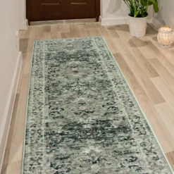 Traditional Runner - Sage - 67x200cm -Homebase Furniture Store 14015932 2045006091350331