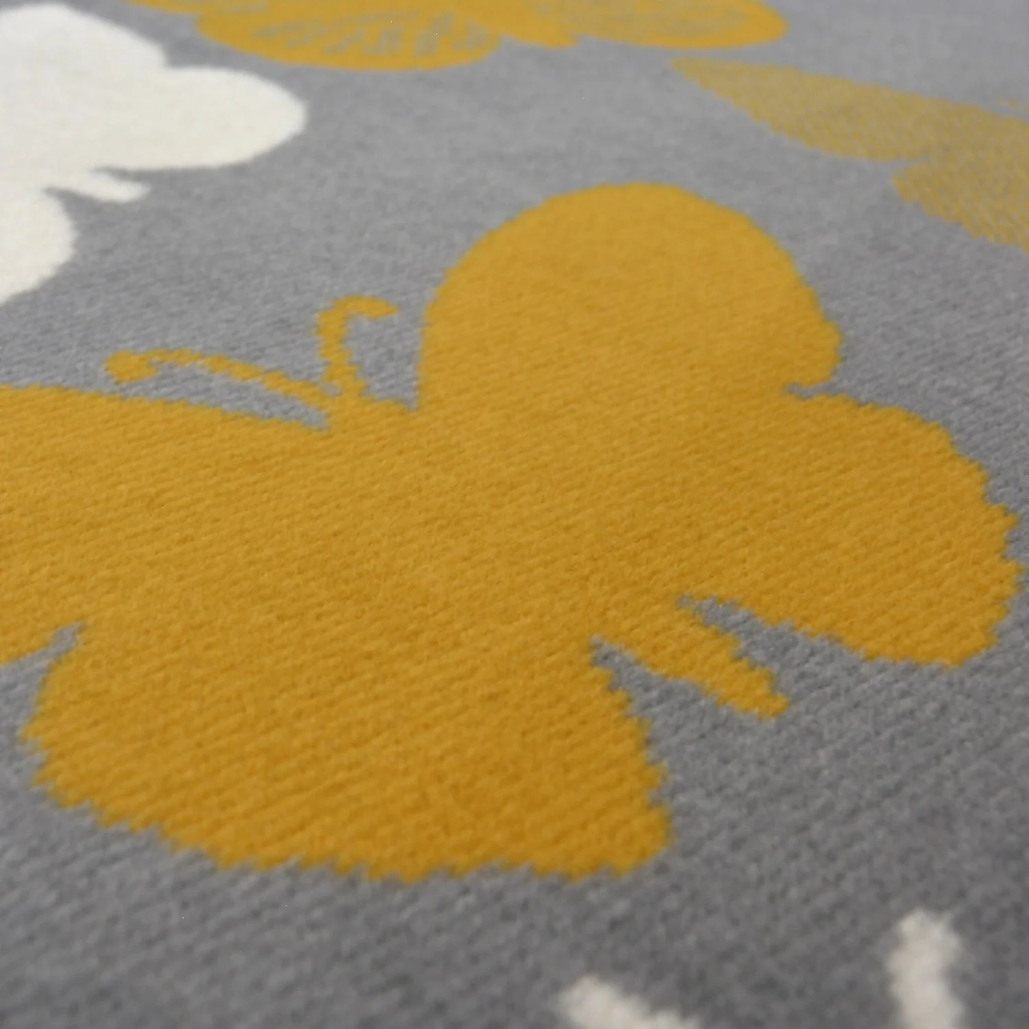 Butterfly Rug - Grey & Ochre - 120x170cm 4 Butterfly Rug - Grey & Ochre - 120x170cm - Image 4