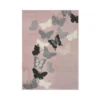Butterfly Rug - Grey & Blush -160x230cm