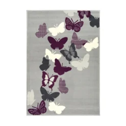 Butterfly Rug - Grey - 120x170cm
