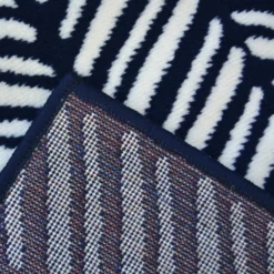 Herringbone Rug - Navy - 160x230cm 9 Herringbone Rug - Navy - 160x230cm -Homebase Furniture Store 14015964 1915006091992625
