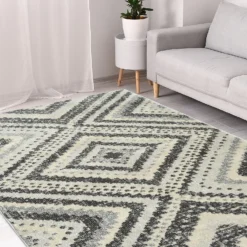 Villa Tribal Rug - Grey - 160x230cm 9 Villa Tribal Rug - Grey - 160x230cm -Homebase Furniture Store 14015983 1575006088094842