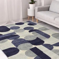 Villa Concept Rug - Navy - 160x230cm -Homebase Furniture Store 14015985 8915006091129330