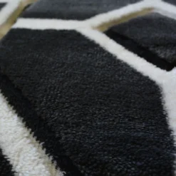 Daytona Gorton Rug - Black - 120x170cm -Homebase Furniture Store 14016012 9295006285896857