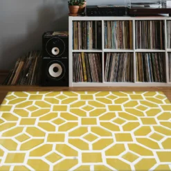 Daytona Gorton Rug - Ochre - 160x230cm -Homebase Furniture Store 14016021 1675006087192043