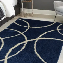 Snug Bubbles Rug - Navy & Ivory - 160x230cm 7 Snug Bubbles Rug - Navy & Ivory - 160x230cm -Homebase Furniture Store 14016039 1985006093276313