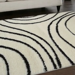 Snug Isobar Rug - Ivory & Black - 160x230cm -Homebase Furniture Store 14016042 1595006090677731