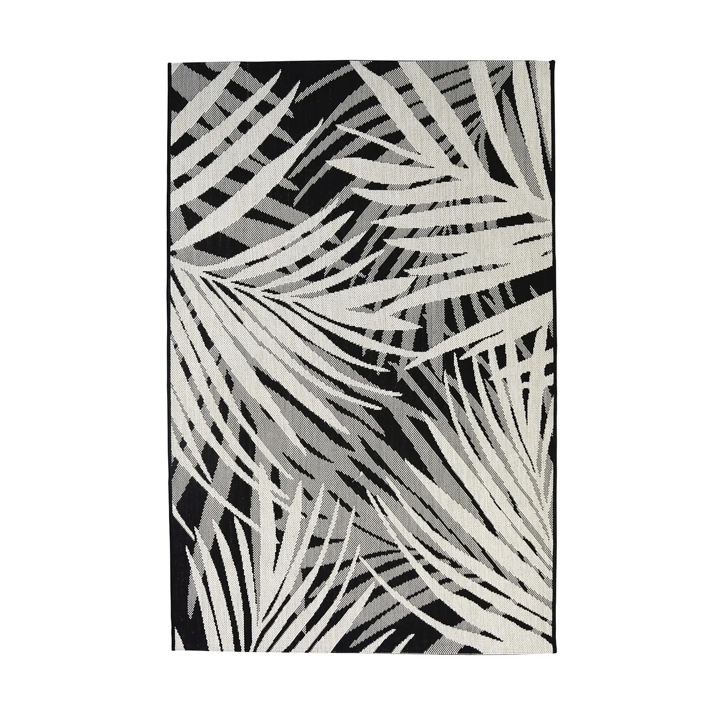 County Leaf Indoor/Outdoor Rug - Black - 160x230cm 1 County Leaf Indoor/Outdoor Rug - Black - 160x230cm