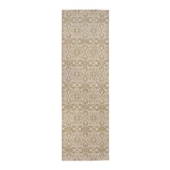 County Victorian Indoor/Outdoor Rug - Natural - 67x200cm