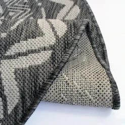 County Circle Indoor/Outdoor Rug - Grey - 133cm 9 County Circle Indoor/Outdoor Rug - Grey - 133cm -Homebase Furniture Store 14016069 2135006085396066