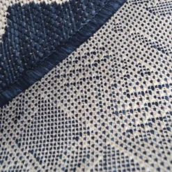 County Circle Indoor/Outdoor Rug - Navy - 133cm 8 County Circle Indoor/Outdoor Rug - Navy - 133cm -Homebase Furniture Store 14016070 1295006086526526