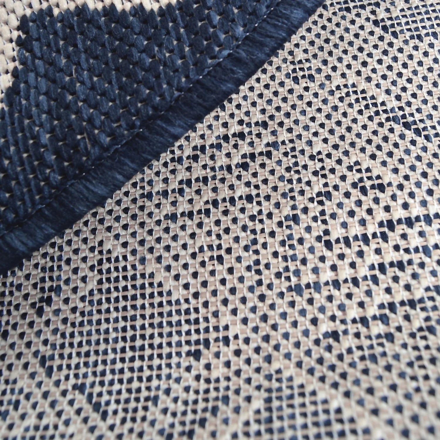 County Circle Indoor/Outdoor Rug - Navy - 133cm 4 County Circle Indoor/Outdoor Rug - Navy - 133cm - Image 4