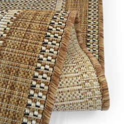 Denver Border Indoor/Outdoor Rug - Latte - 80x200cm 11 Denver Border Indoor/Outdoor Rug - Latte - 80x200cm -Homebase Furniture Store 14016071 1975006092668468