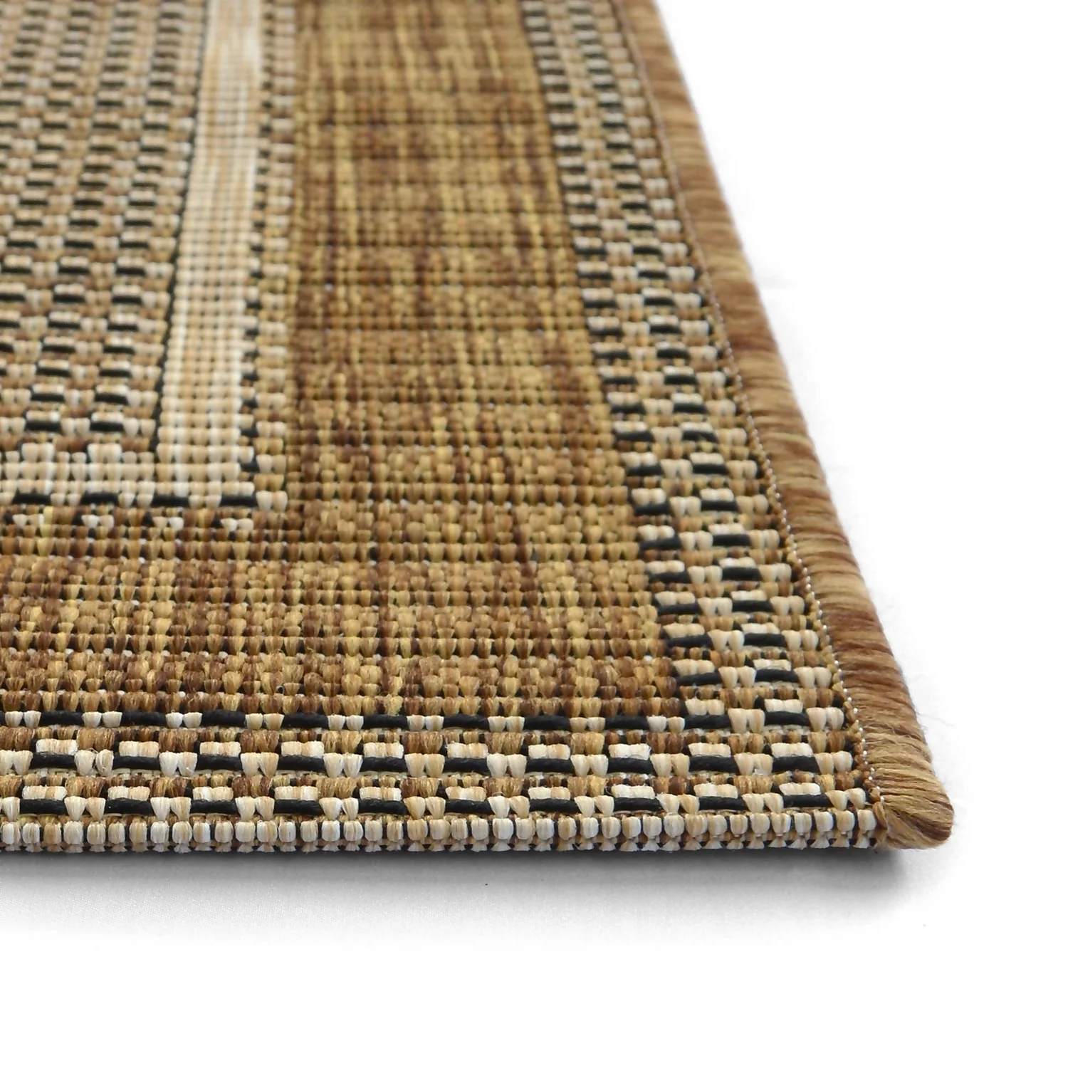 Denver Border Indoor/Outdoor Rug - Latte - 80x200cm 5 Denver Border Indoor/Outdoor Rug - Latte - 80x200cm - Image 5