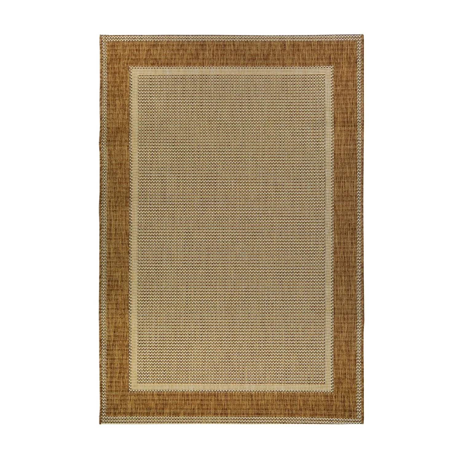 Denver Border Indoor/Outdoor Rug - Latte - 120x170cm 1 Denver Border Indoor/Outdoor Rug - Latte - 120x170cm