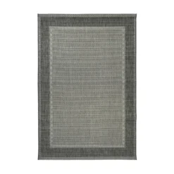 Denver Border Indoor/Outdoor Rug - Grey - 120x170cm