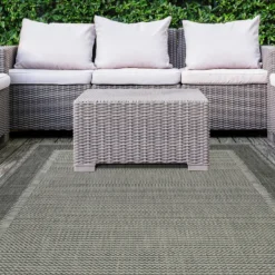 Denver Border Indoor/Outdoor Rug - Grey - 160x230cm 8 Denver Border Indoor/Outdoor Rug - Grey - 160x230cm -Homebase Furniture Store 14016078 1285006088875802