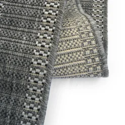 Denver Border Indoor/Outdoor Rug - Grey - 160x230cm 11 Denver Border Indoor/Outdoor Rug - Grey - 160x230cm -Homebase Furniture Store 14016078 1515006089061394