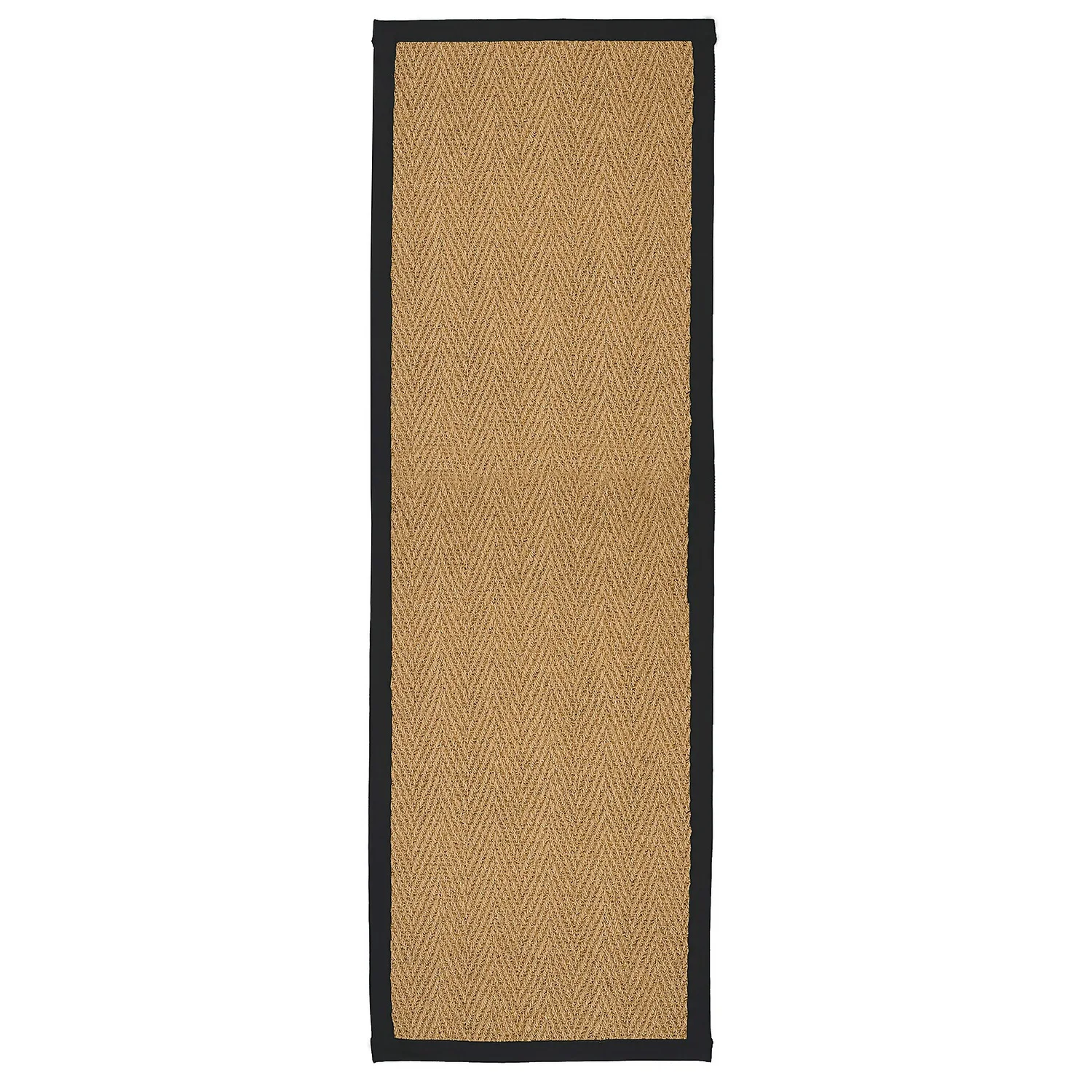 Herringbone Runner With Border - Black - 60x180cm 1 Herringbone Runner With Border - Black - 60x180cm