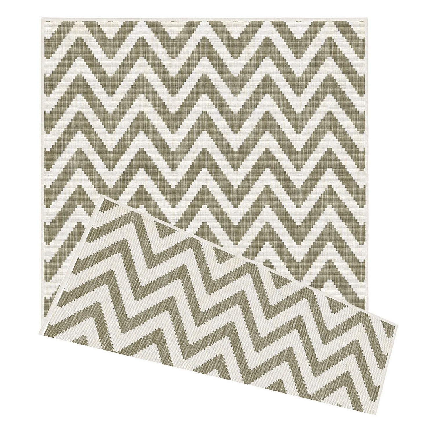Duo Weave Indoor/Outdoor Rug - Chevrons Natural - 120x170cm 1 Duo Weave Indoor/Outdoor Rug - Chevrons Natural - 120x170cm
