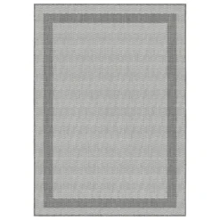 Duo Weave Indoor/Outdoor Rug - Silver - 160x230cm -Homebase Furniture Store 14016658 2485003718499923