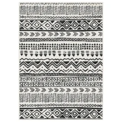 Duo Weave Indoor/Outdoor Rug - Tribal Black - 160x230cm -Homebase Furniture Store 14016667 5155003718696432
