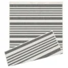 Duo Weave Indoor/Outdoor Rug - Stripes Grey - 160x230cm