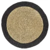 Zanzibar Circle Rug With Border - Anthracite - 150cm