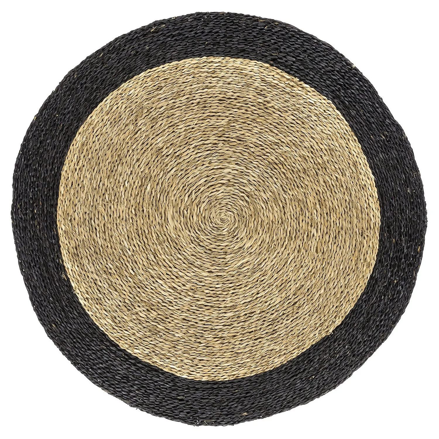 Zanzibar Circle Rug With Border - Anthracite - 150cm 1 Zanzibar Circle Rug With Border - Anthracite - 150cm