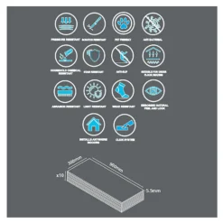 None Rigid Core Marble Tile Luxury Vinyl Flooring - Flooring Sample -Homebase Furniture Store 14186442 2125009721282789