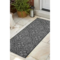 Indoor Outdoor Tile Runner - Grey - 60x180cm -Homebase Furniture Store 14758872 5005053511225139