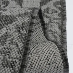 Indoor Outdoor Tile Rug - Grey - 100x150cm -Homebase Furniture Store 14758875 1705053511180751