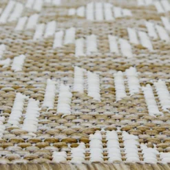 Indoor Outdoor Geo Rug - Natural - 200x290cm -Homebase Furniture Store 14758889 6725053511677011
