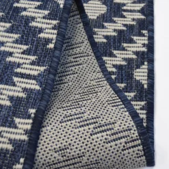 Indoor Outdoor Geo Rug - Navy - 120x170cm -Homebase Furniture Store 14758892 1685053511633157
