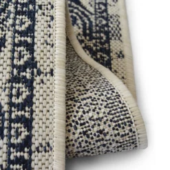 Indoor Outdoor Medallion Rug - Navy - 160x230cm -Homebase Furniture Store 14758900 1735053510022175