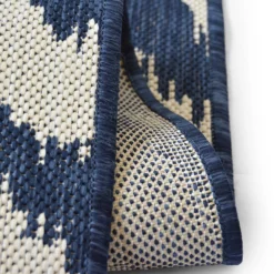 Indoor Outdoor Ikat Rug - Navy - 200x290cm -Homebase Furniture Store 14758901 1675053510040418