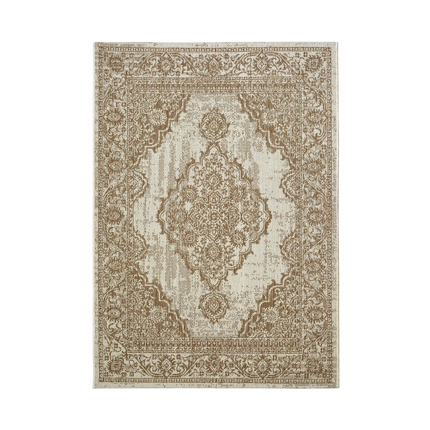 Indoor Outdoor Medallion Rug - Natural - 160x230cm 1 Indoor Outdoor Medallion Rug - Natural - 160x230cm