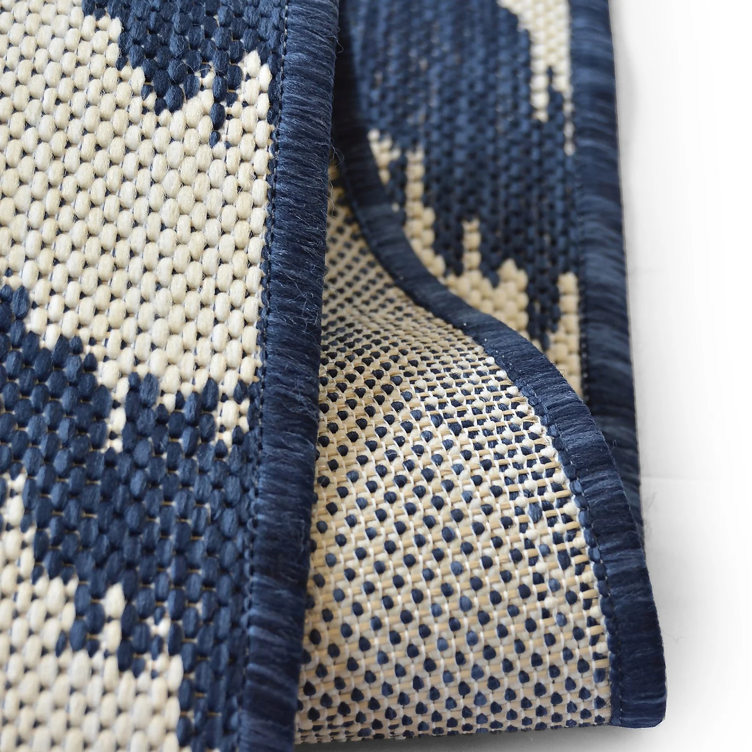 Indoor Outdoor Ikat Rug - Navy - 120x170cm 5 Indoor Outdoor Ikat Rug - Navy - 120x170cm - Image 5