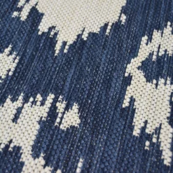 Indoor Outdoor Ikat Rug - Navy - 160x230cm -Homebase Furniture Store 14758907 6065053509762060