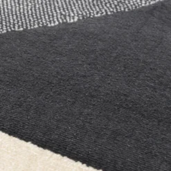 Retro Circle Rug - Monochrome - 120x170cm -Homebase Furniture Store 14758915 2195053510438116