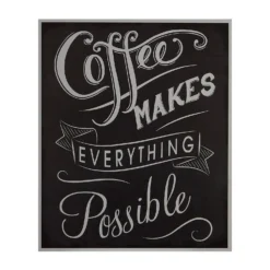 Coffee Makes Everything Possible Wall Plaque - 25x30cm