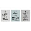 Set Of 3 Shoot For The Moon Wall Plaques - 20x25cm