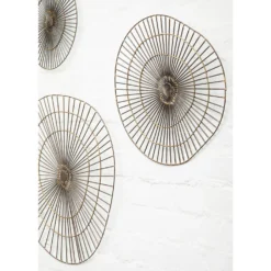 Mirano Medium Abstract Wall Art - Gold - 45x47cm -Homebase Furniture Store 14820992 4335057940620178